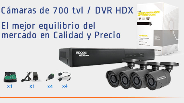camaras de 700 tvl / DVR HDX en veracruz